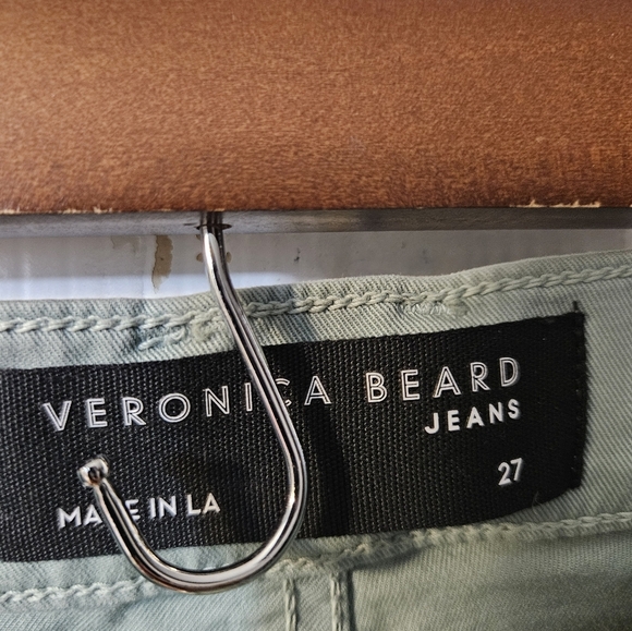 Veronica Beard Grant Wide-Leg Extra High Rise Raw Hem Pants - Picture 7 of 8